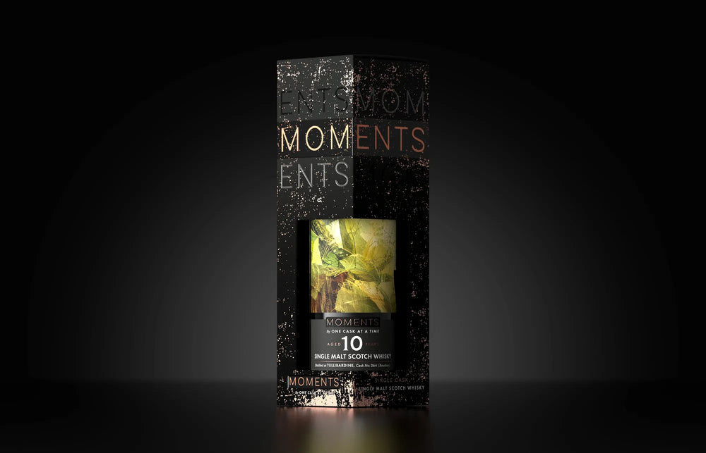 Orchard Glow in its gift carton, on a dark ground